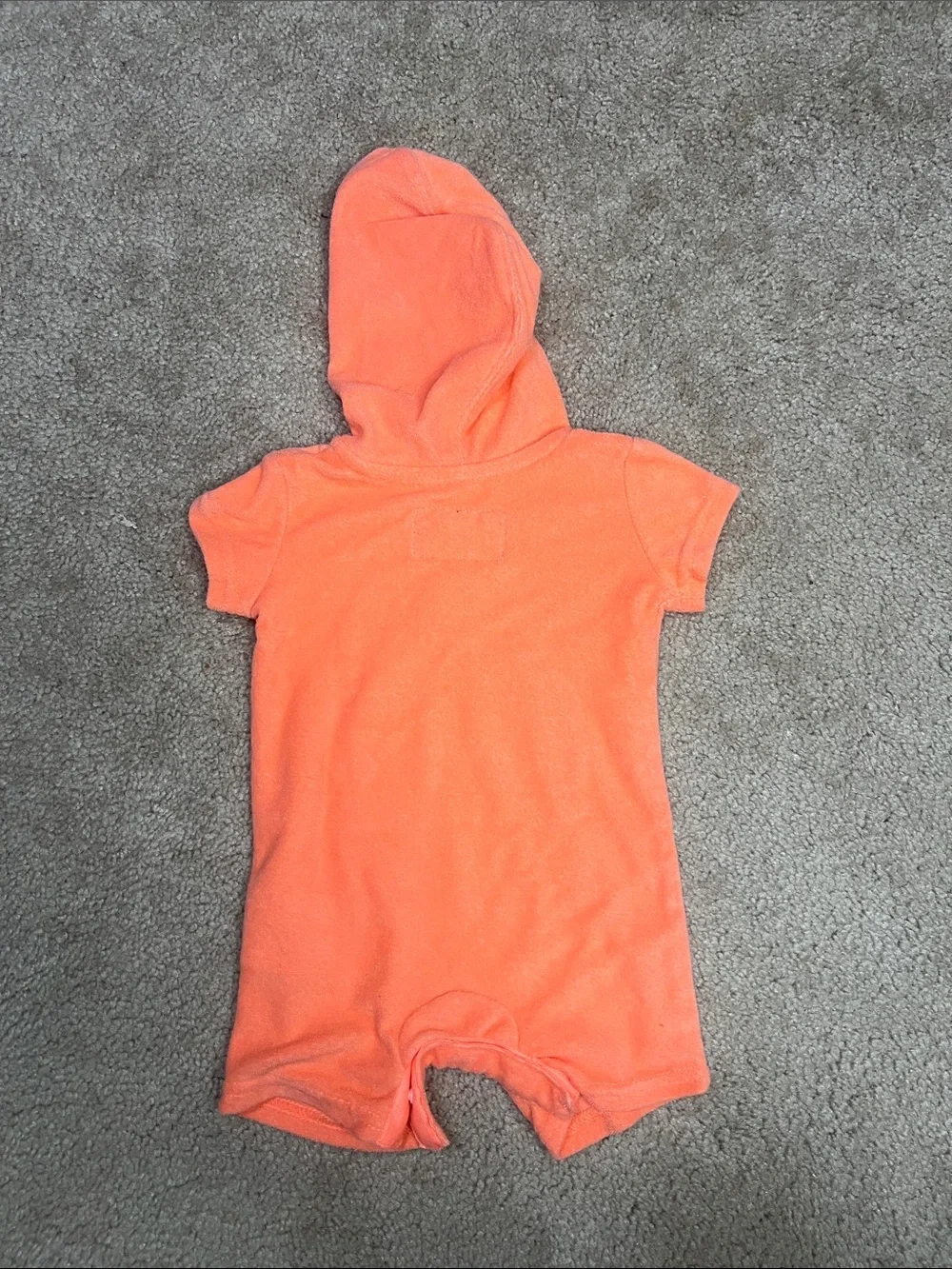 Hurley Neon Coral Hooded Terry Romper